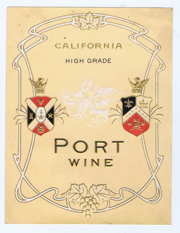 Cerebro | Port Wine | Original Antique Label Art